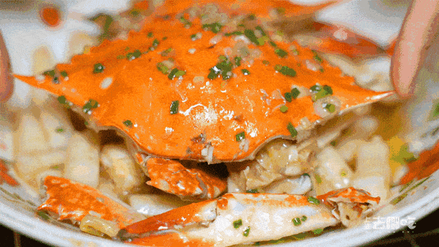 舟山野生梭子蟹,掀开蟹盖,满满的膏黄呼之欲出,味道鲜到要升天