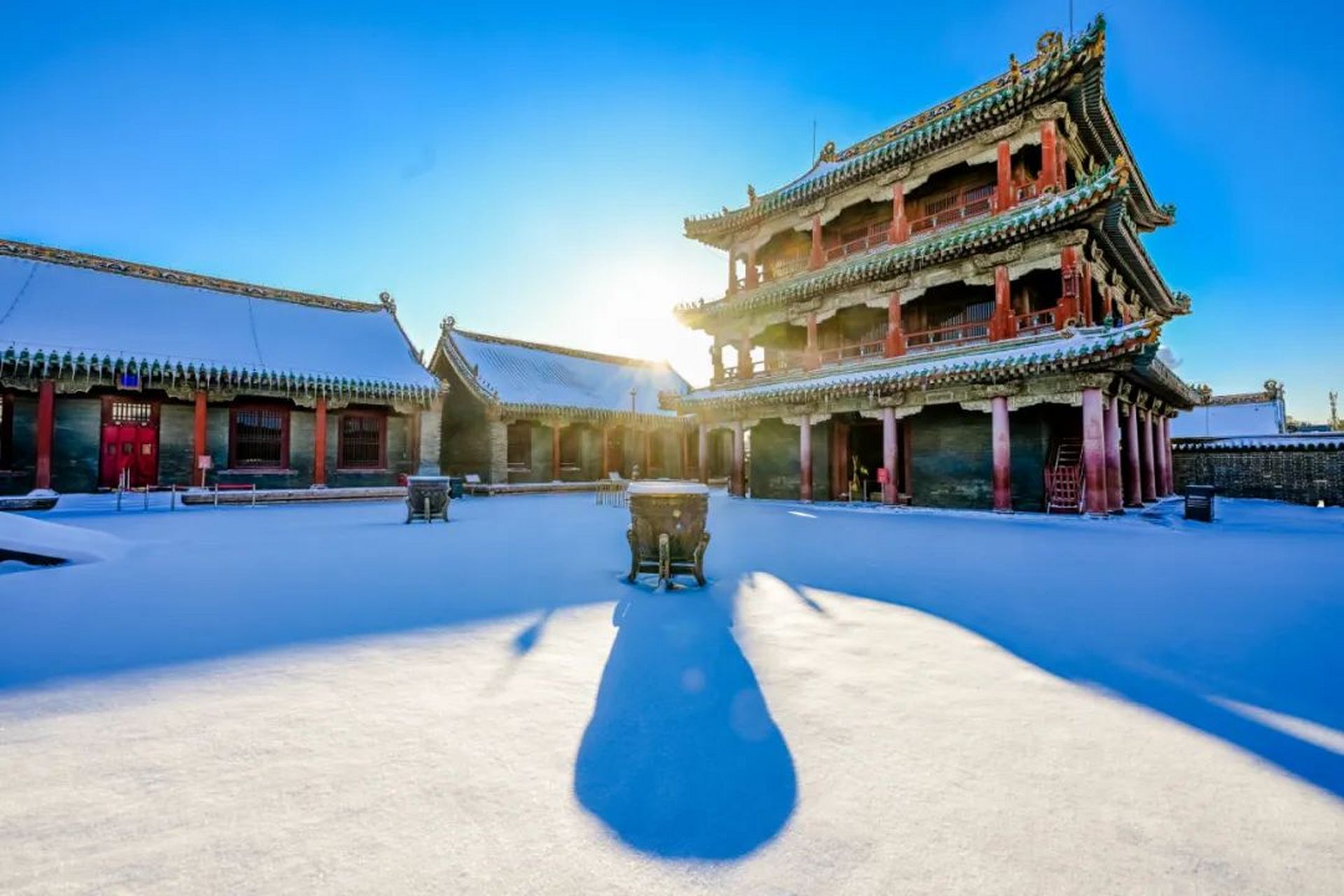 沈阳故宫雪景高清大图图片