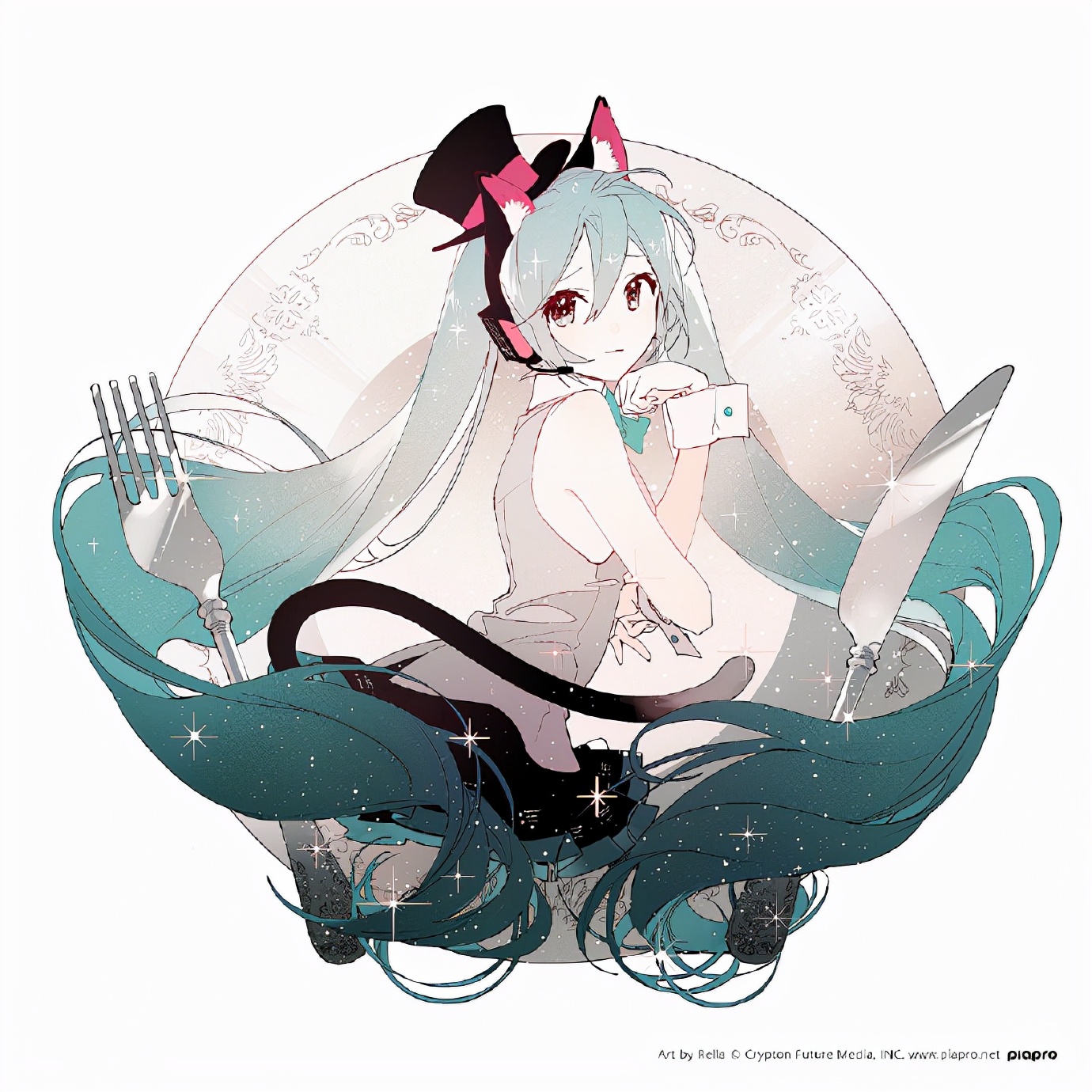 这位画师大佬笔下的初音未来也太美了,不仅会跳芭蕾,还化身宝石