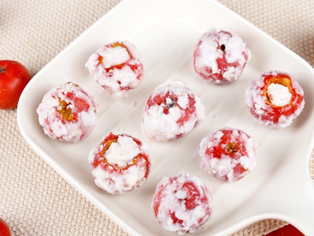 雪花山楂球的家庭版做法,酸甜开胃,一学就会开店必备!