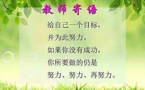 老师对学生的寄语与期望简短