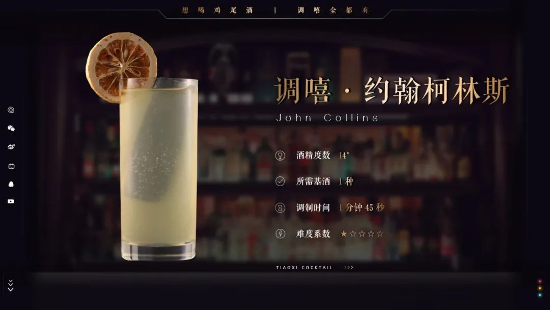 原创|调嘻鸡尾酒 之「约翰柯林斯」