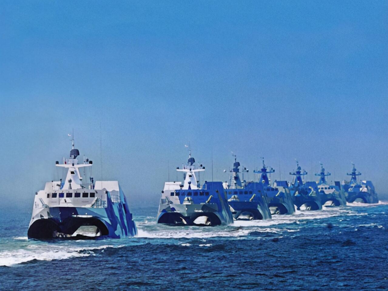 3艘022导弹艇列队!一字排开近防炮齐射,防空反舰样样精通