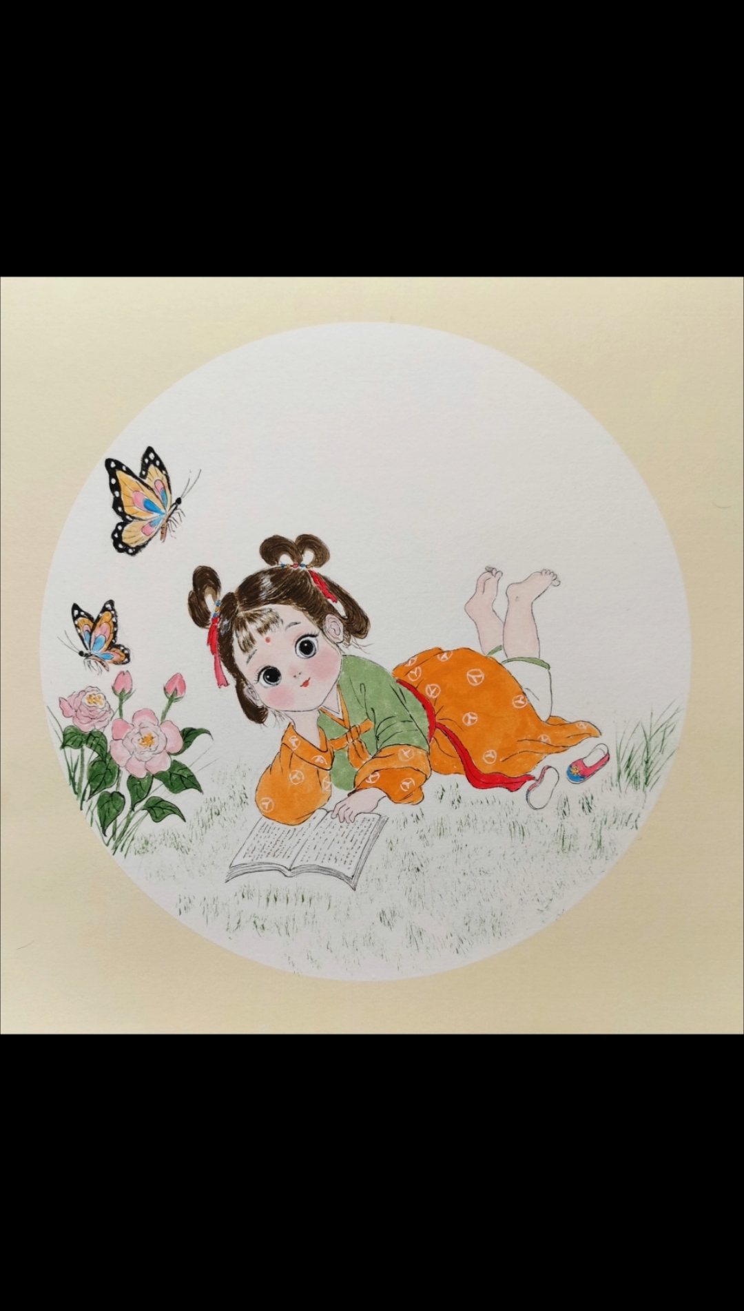 纯手绘国画儿童人物 如何画儿童 童趣