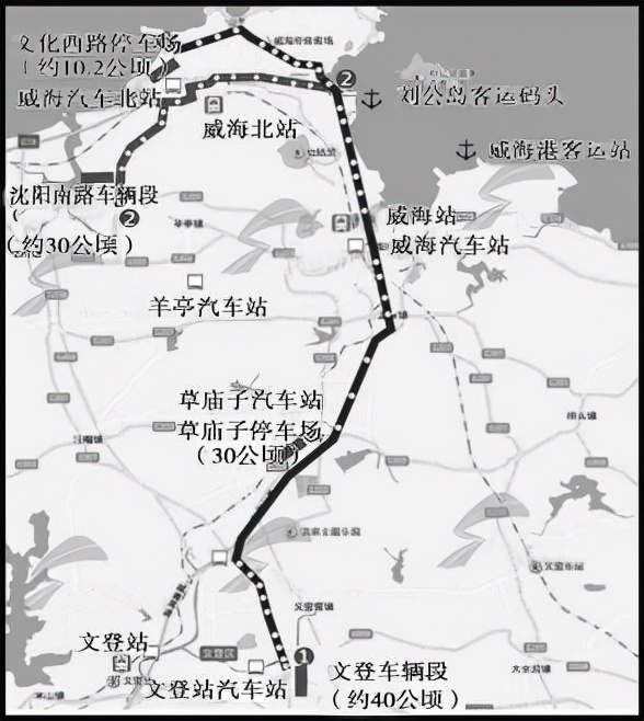 威海1号线地铁线路图图片