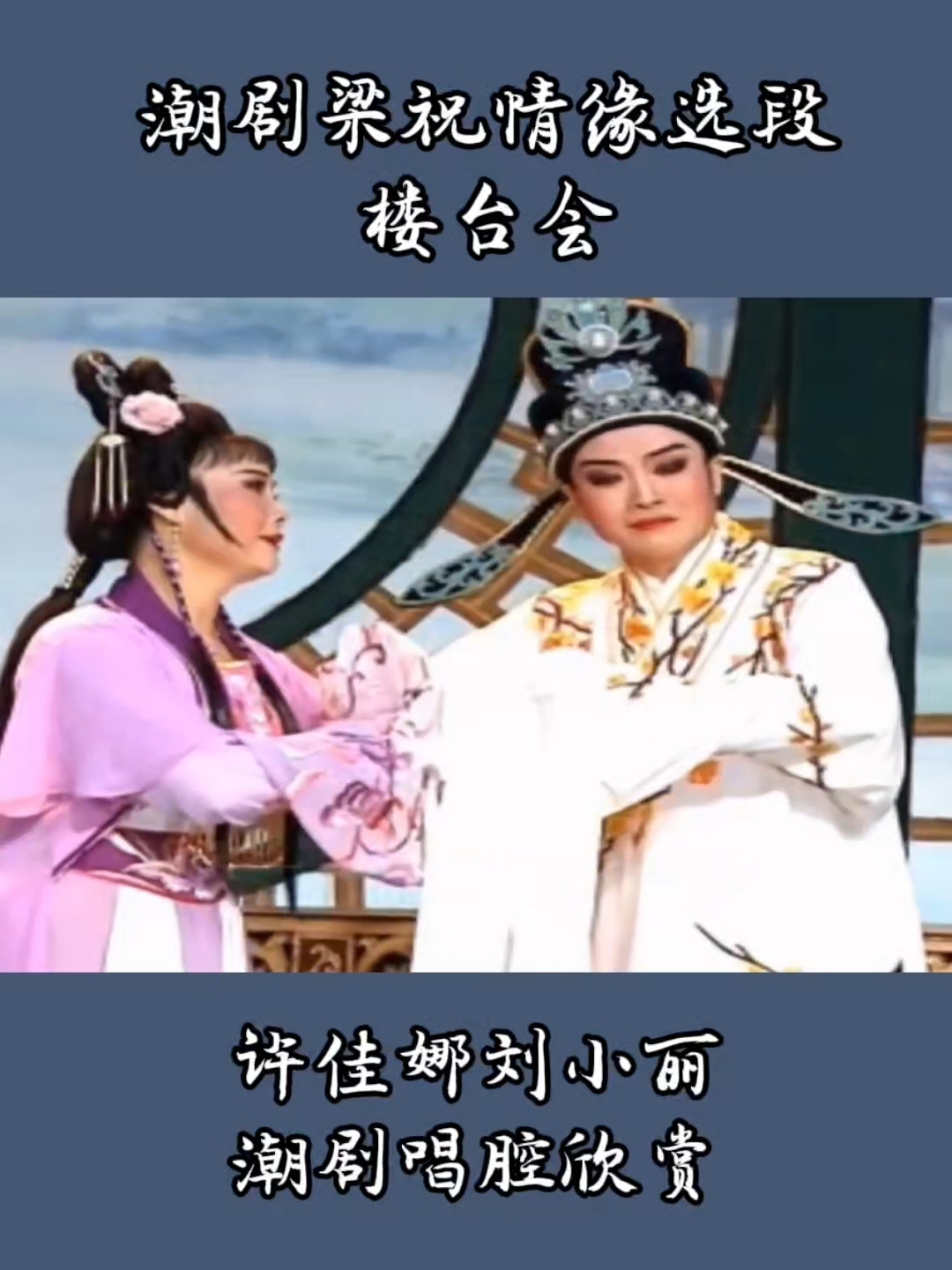 许佳娜刘小丽潮剧唱腔欣赏,潮剧梁祝情缘楼台会