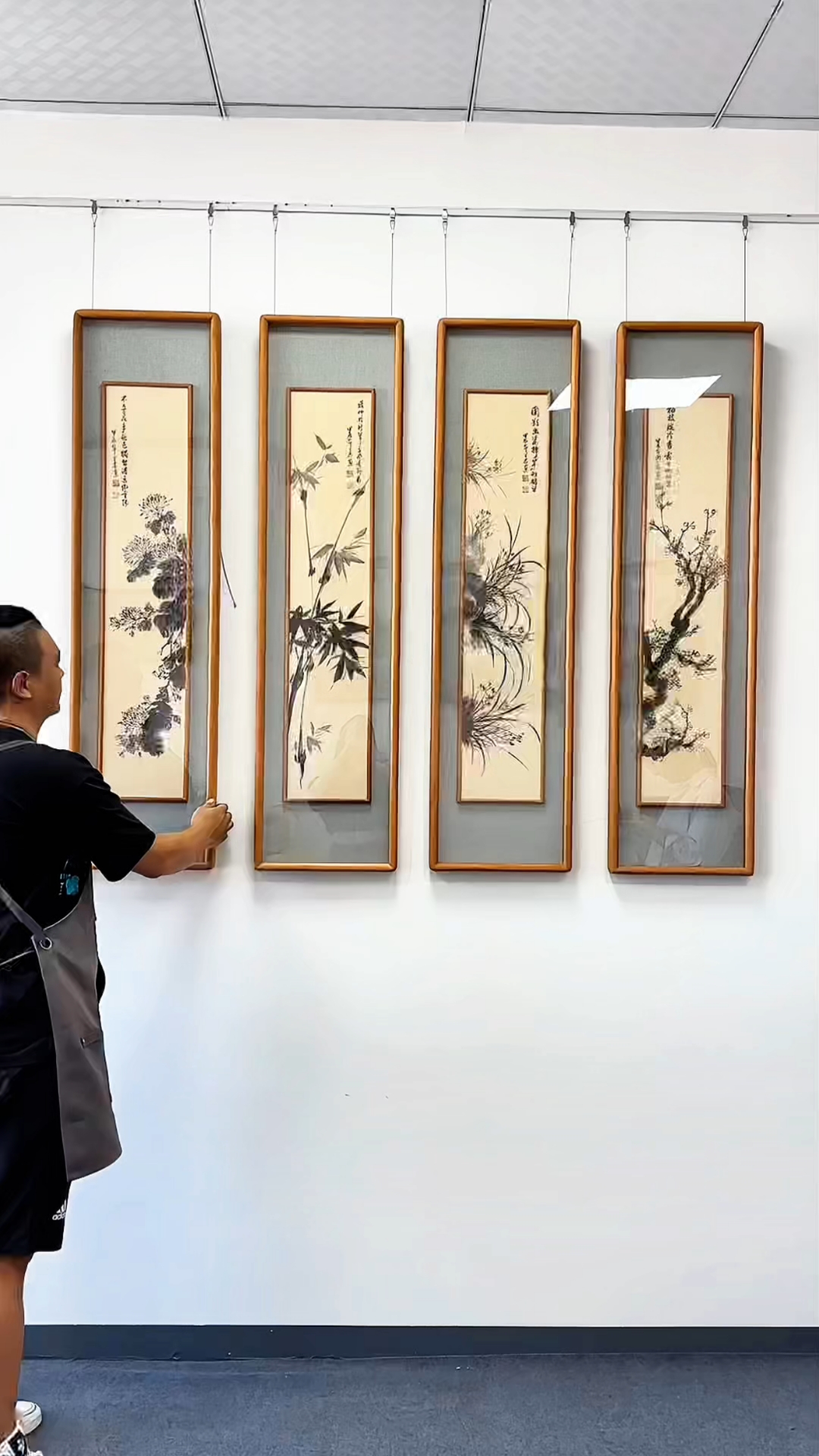国画四君子梅兰竹菊,挂在家里大气典雅