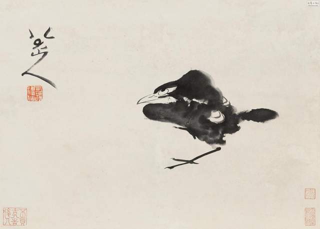 八大山人《孤禽图》:面对无情世界,白眼是弱者最后的尊严