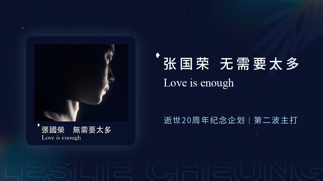 纪念张国荣逝世20周年《无需要太多love is enough》上线酷我音乐