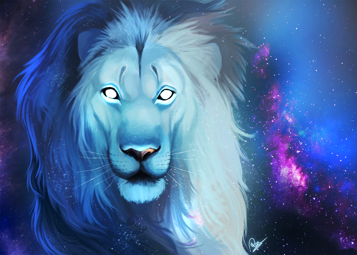 一只狮子的绘画(48张大图)