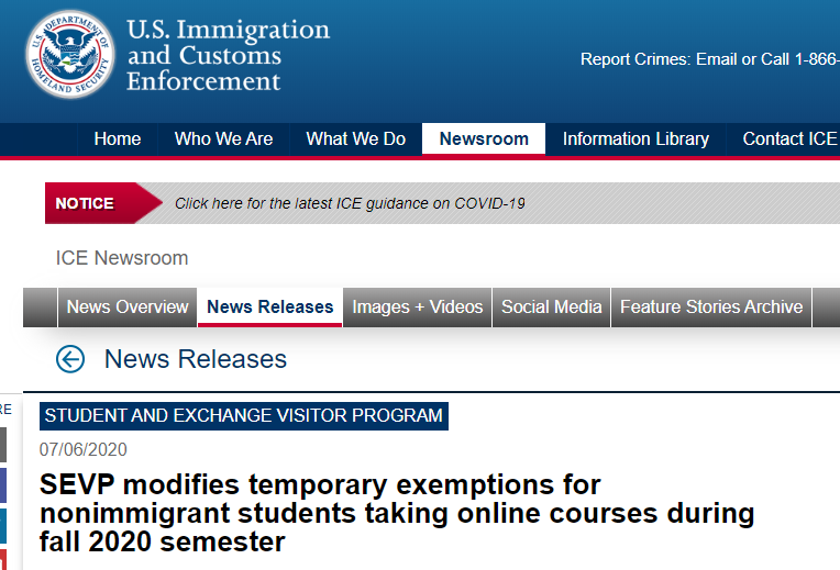 美国“一刀切”，中国留学生或将被大面积遣返