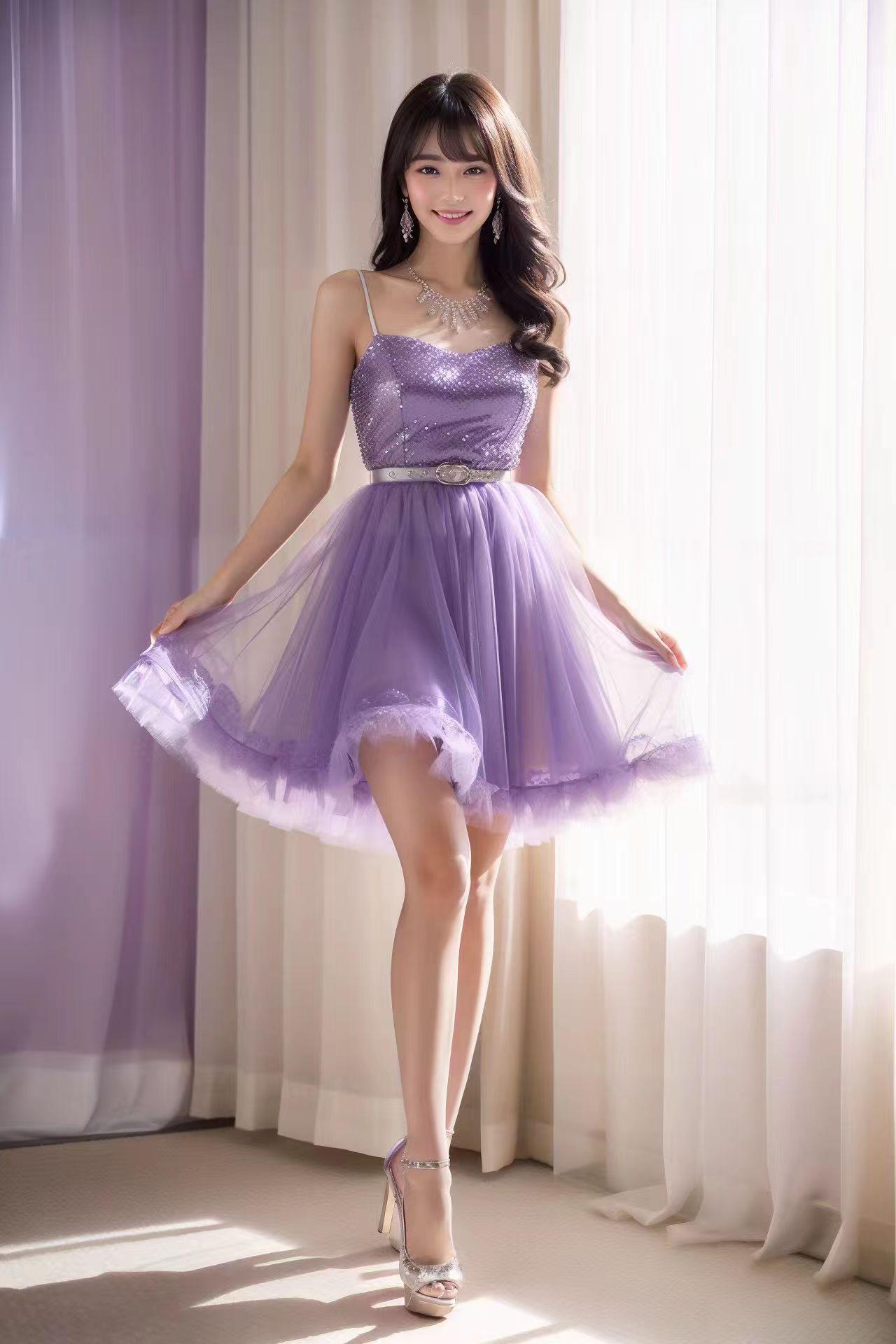 ai提词咒语——紫衣女神的微笑