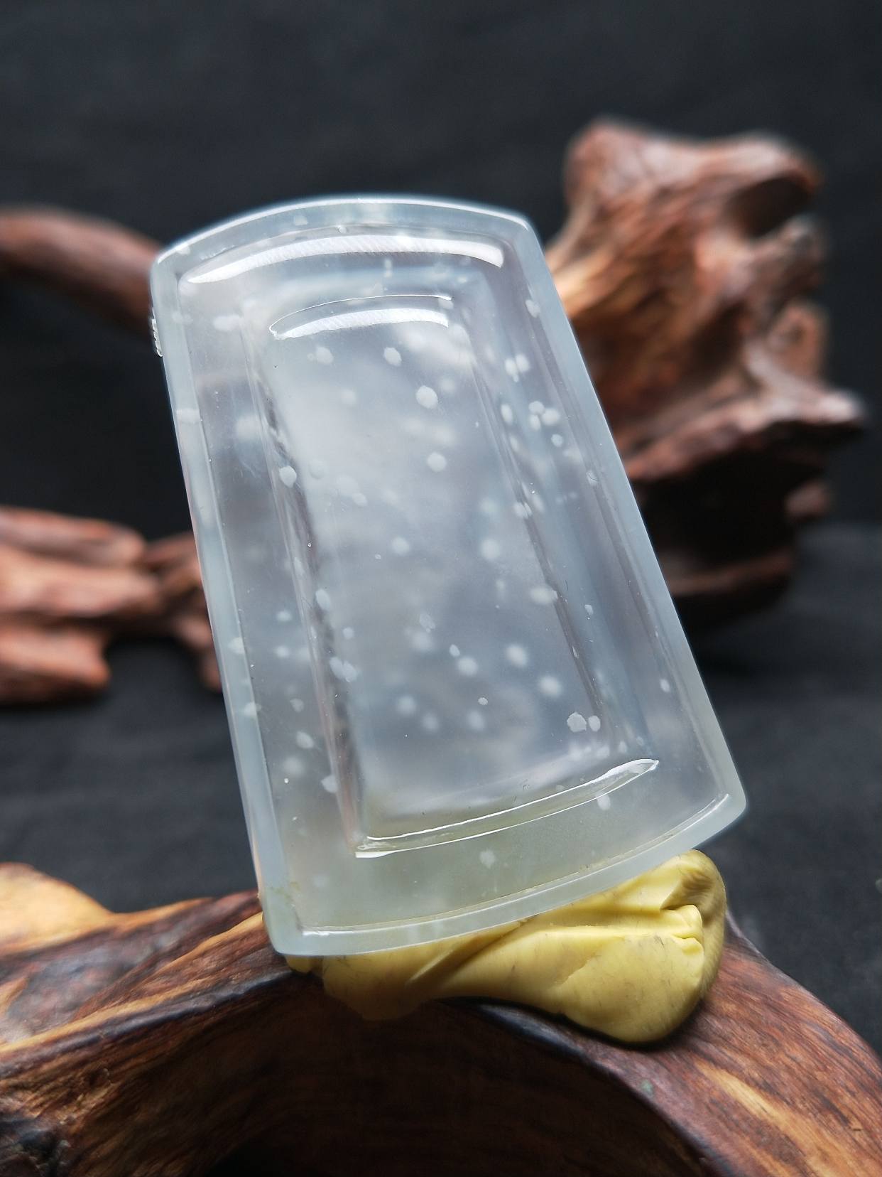 翡翠中的雪景-雪花棉