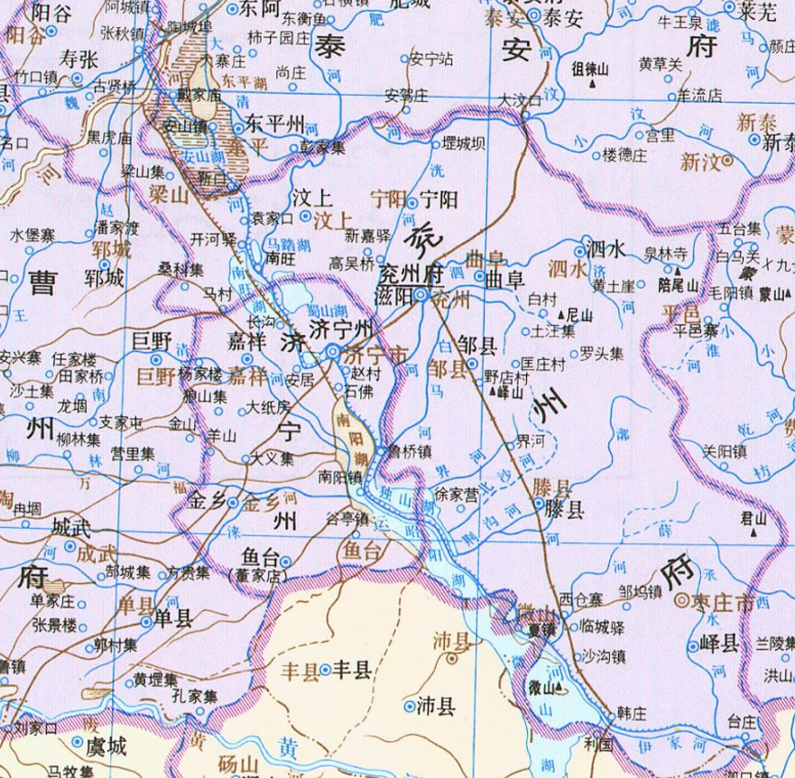 但是在明朝的地图上,兖州却管辖着济宁,因为那时候兖州是府,济宁是州