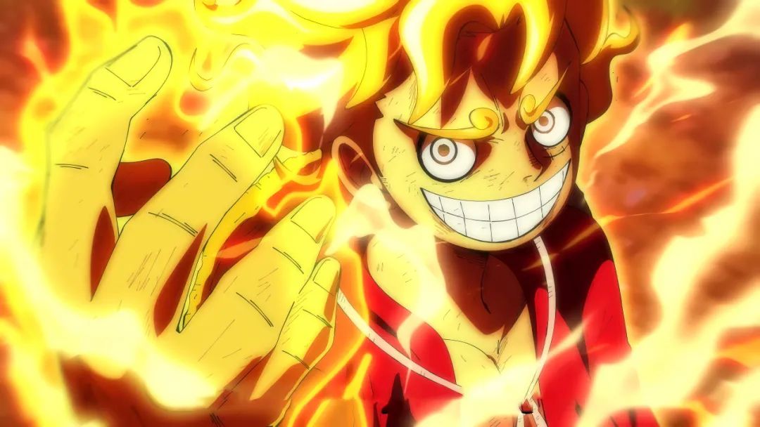 海贼王1044话,橡胶果实觉醒和五档同时出现,路飞化身太阳神