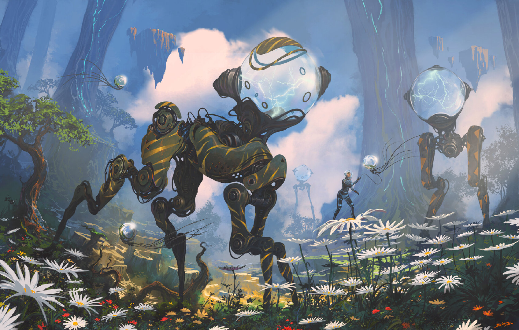 科幻感十足的概念场景,以汽车为主要生活方式的幻想