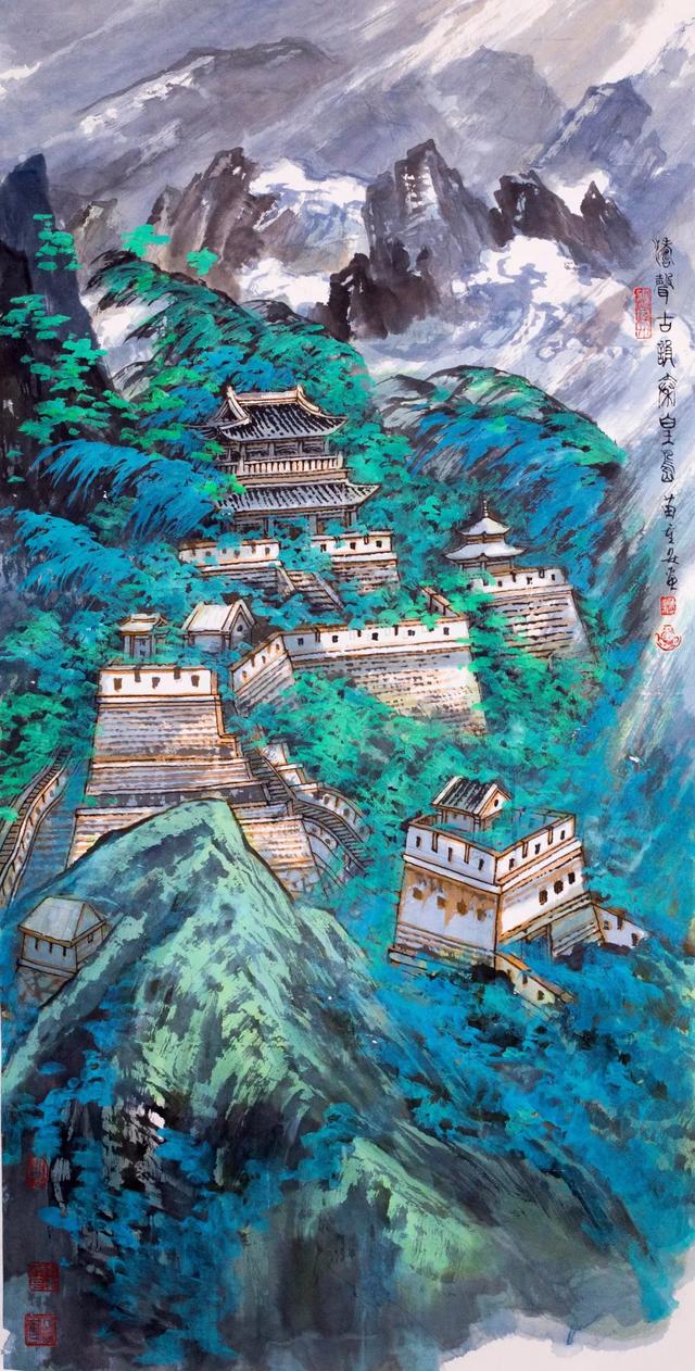 「津门网」长安画派重要画家,苗重安山水画作品欣赏