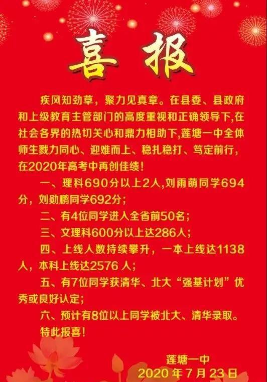 莲塘三中喜报2021图片