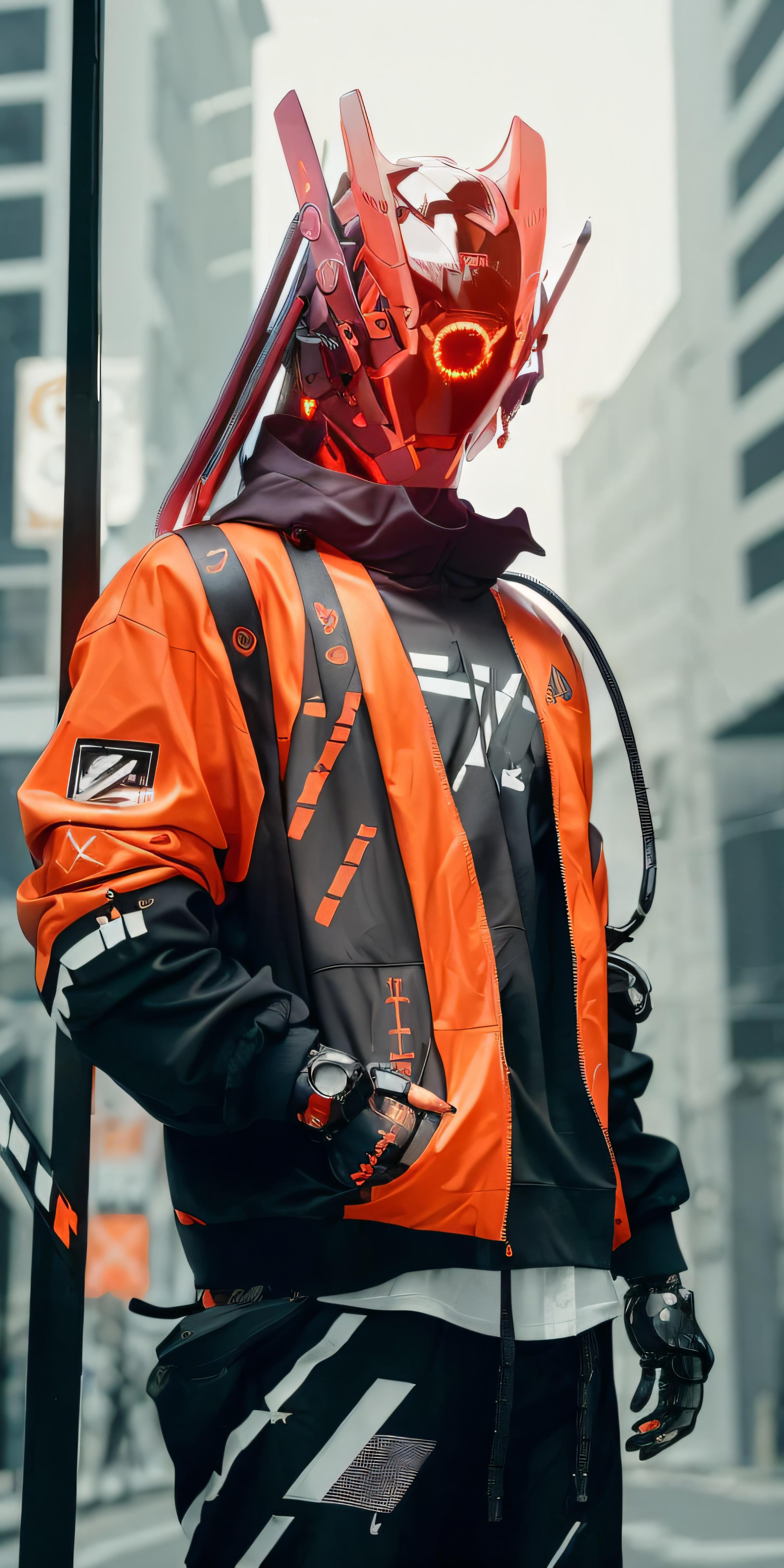 ai绘画壁纸:机械世界的叛逆者,赛博朋克机械人,原图画质