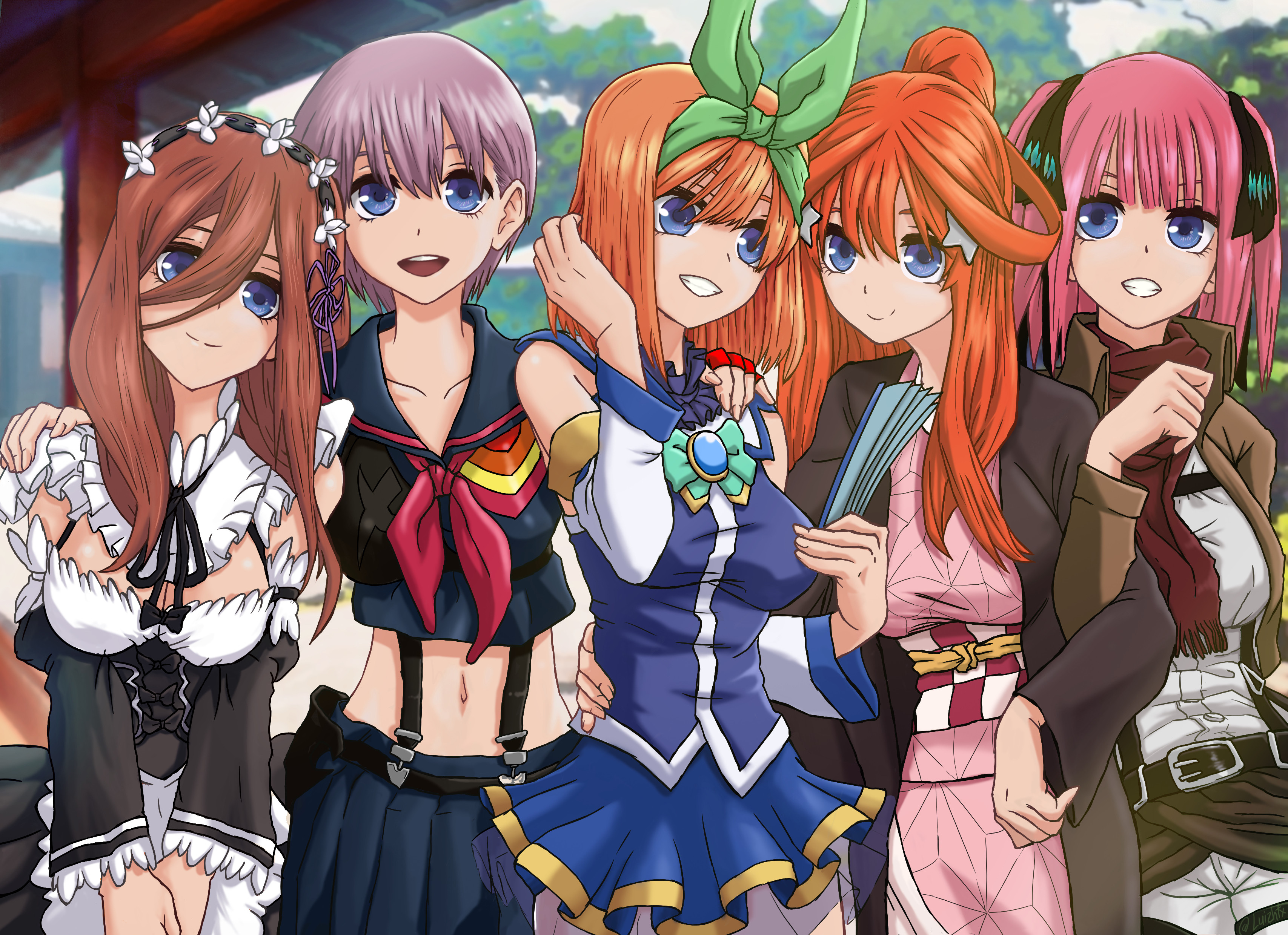 动漫杂谈:《五等分的新娘》中五姐妹和风太郎结婚后的样子