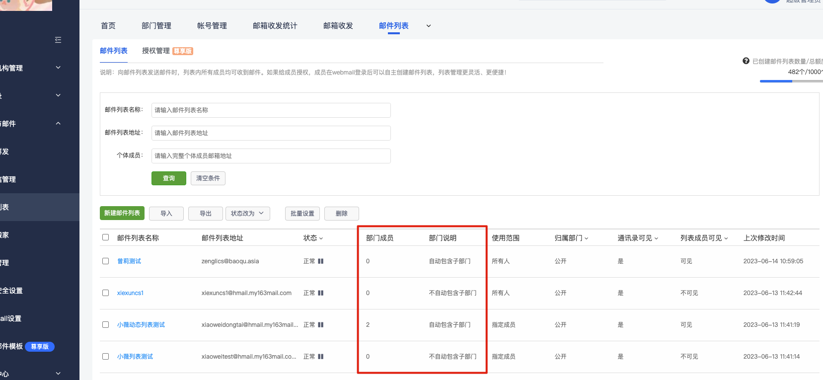 网易企业邮箱新功能:展示邮件阅读状态,邮件列表支持动态部门
