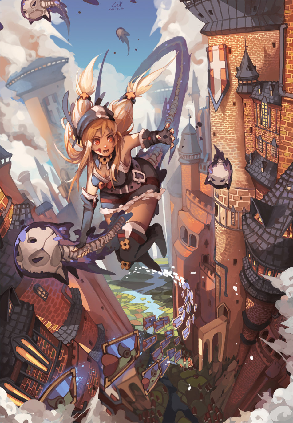 浓郁的日韩风格人物插画明艳的色彩和恰到好处的构图