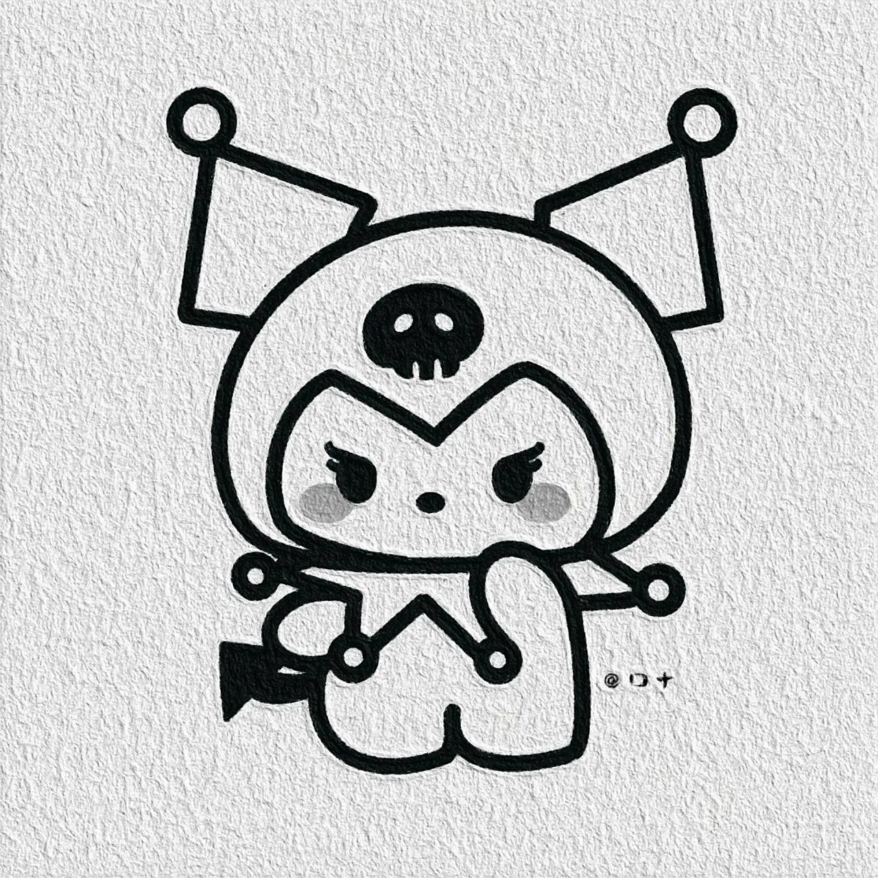 库洛米简笔画教程 库洛米简笔画教程 临摹