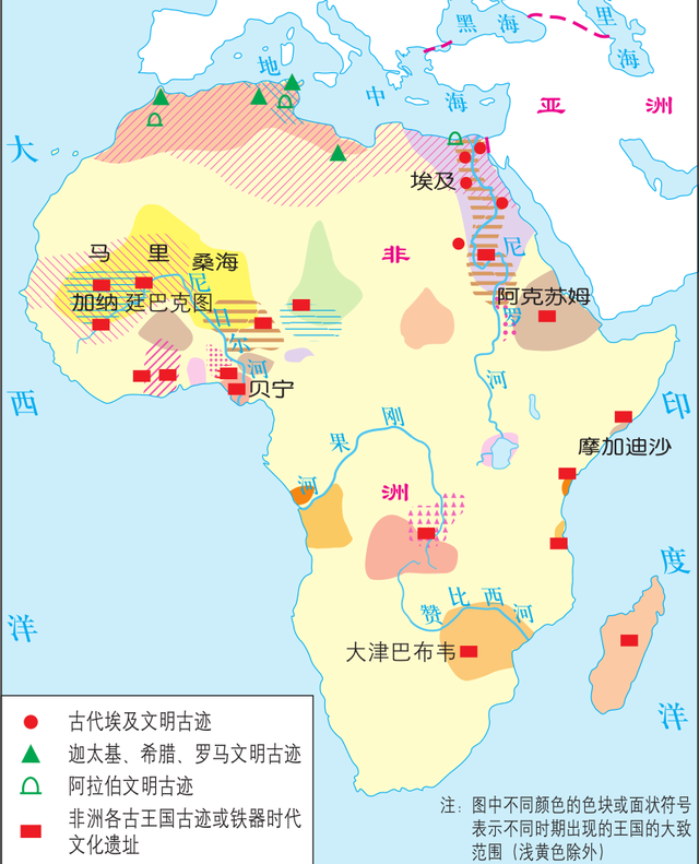 非洲古国分布