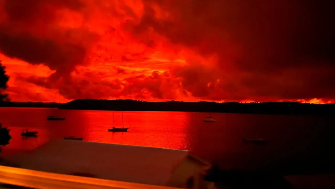 舟山"血红色天空"再度出现!这回专家真说对了,真不是地震前兆