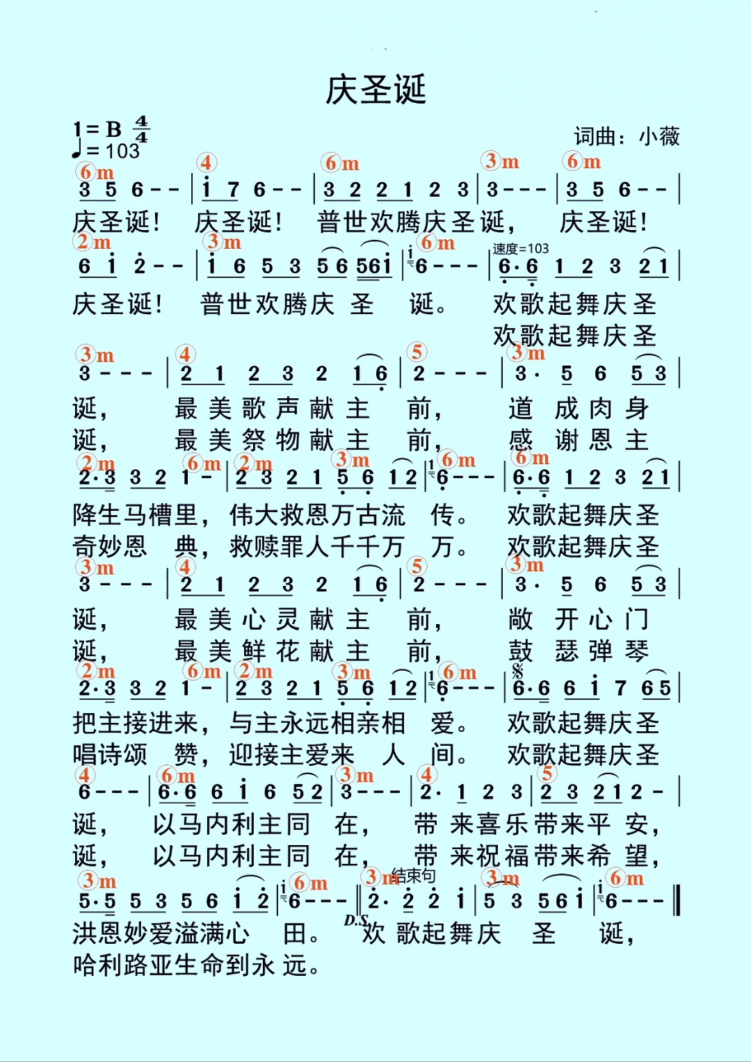 庆圣诞(恩雅唱词)