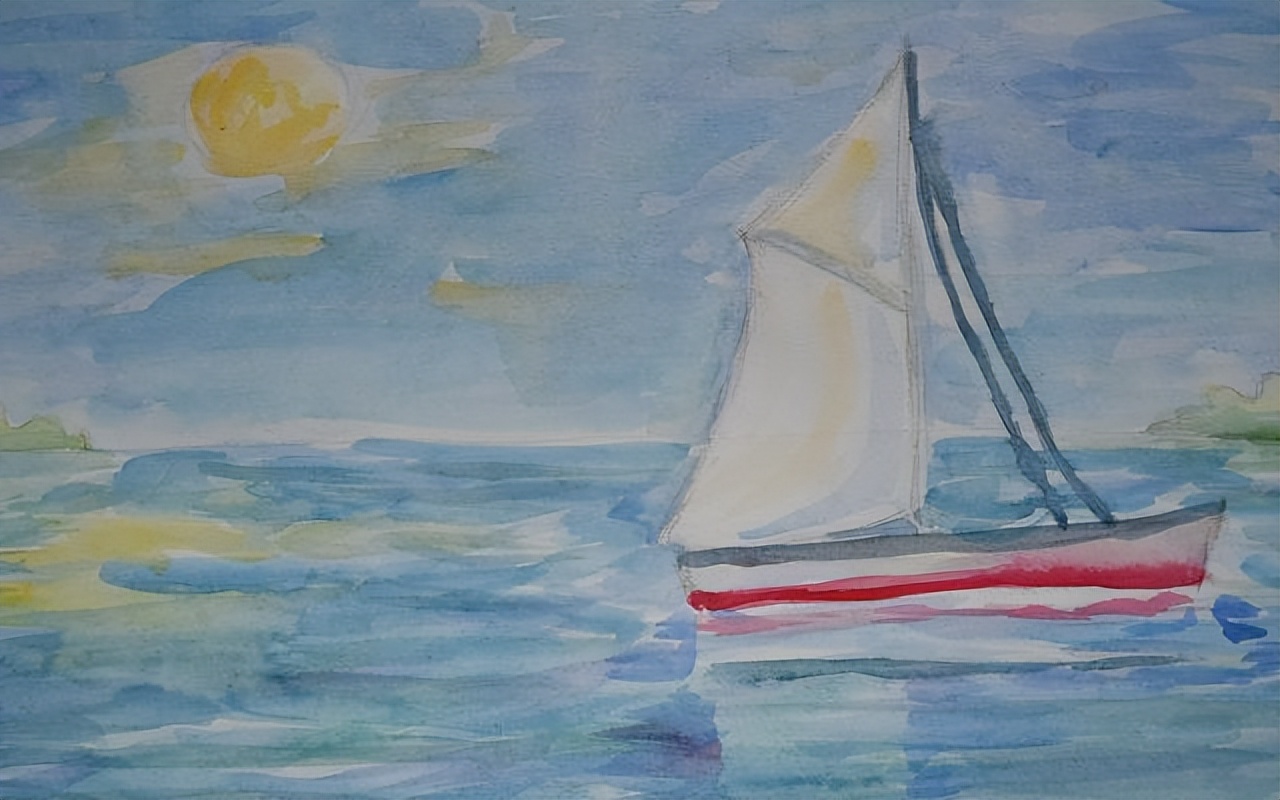 海中帆船的铅笔画(50张)