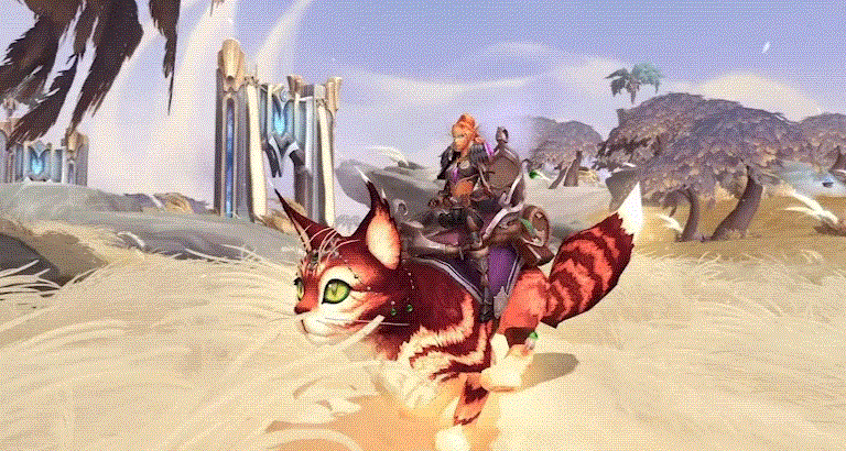 《魔兽世界》正式服上架猫咪萌宠坐骑,上天下地舔抓追尾无所不能
