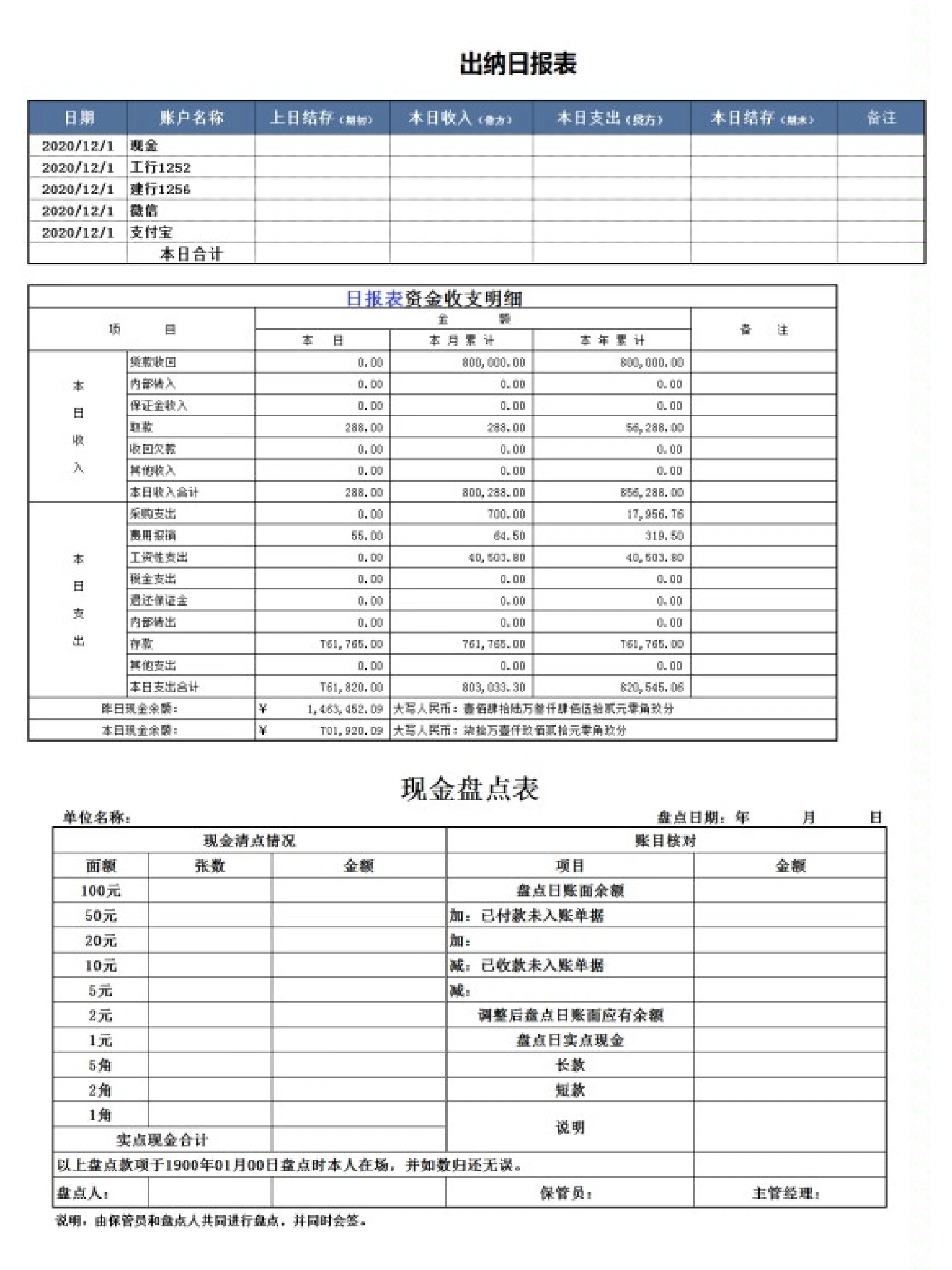 2023年上半年出纳工作总结附出纳常用表格模板含公式套用