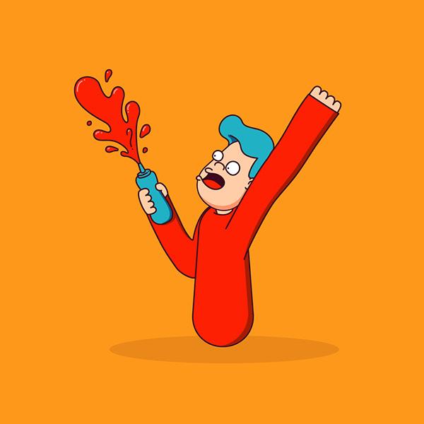 英文字母设计欣赏!卡通人物篇