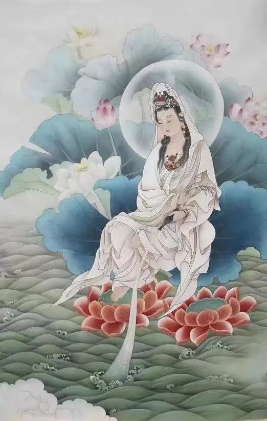 【作品欣赏】耿肖宁,法名明宁居士,1977年出生,河北邢台人,河北省工笔