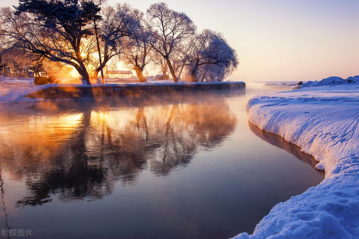 北方冬天清晨图片图片