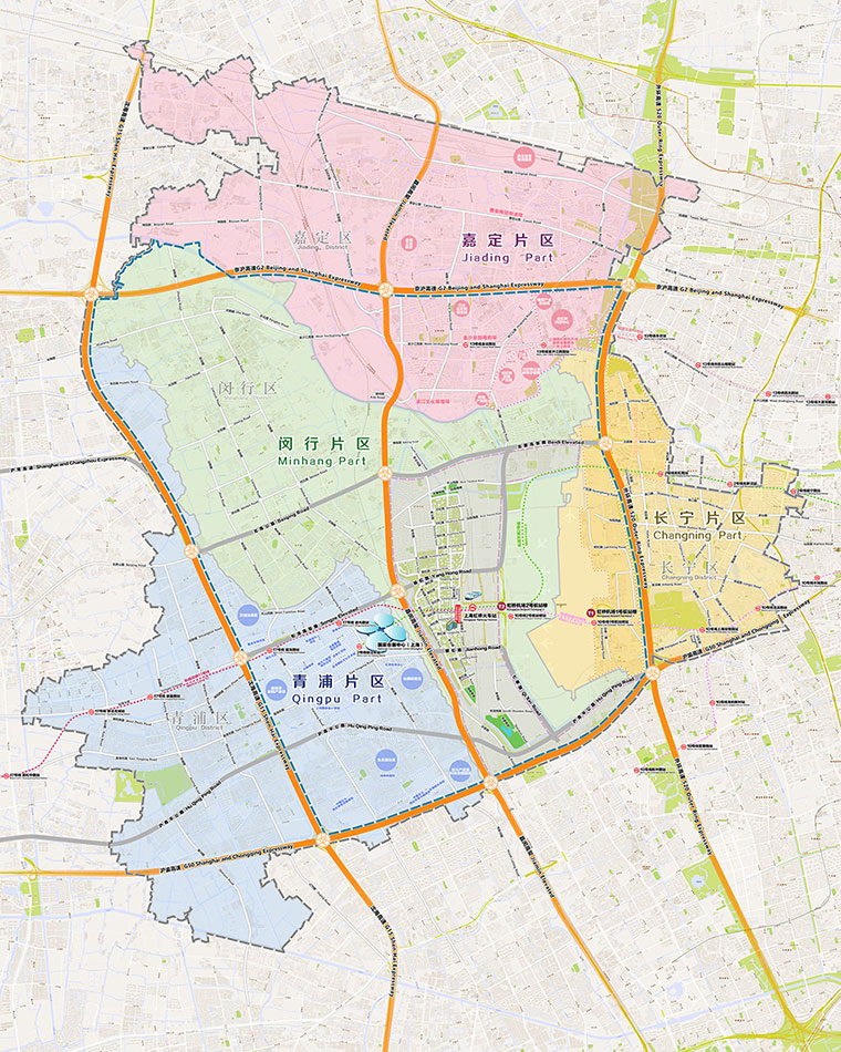 上海市虹桥商务区规划的重点:长三角的中央商务区,超过人民广场