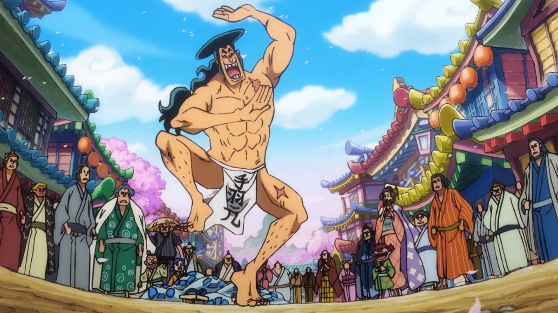 海贼王970集:御田斩杀大蛇失败,被迫跳广场舞,傻瓜殿下来了