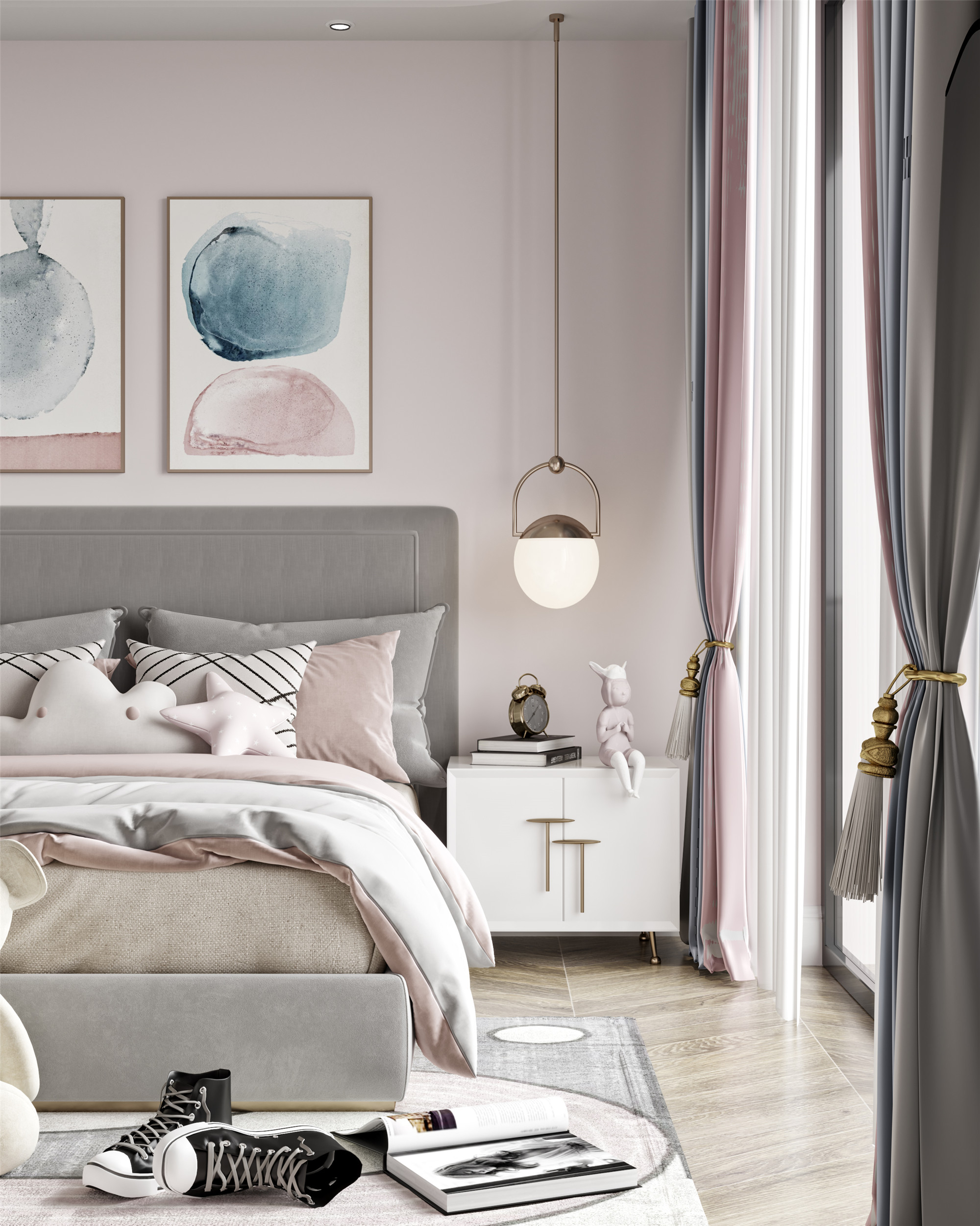 北大资源时光260平米美式轻奢风格别墅装修效果图