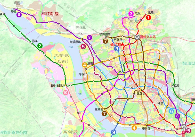 福州在建地铁进展及福州第三轮地铁规划线路解读
