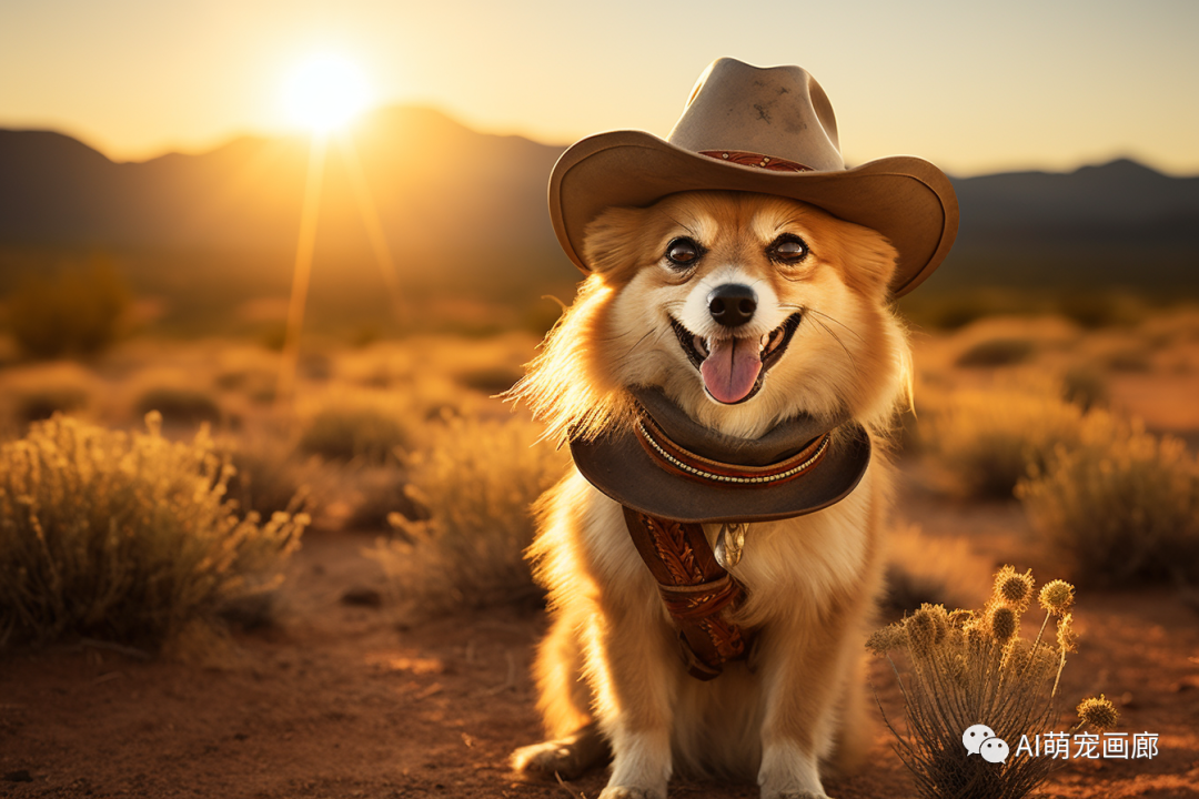 西部萌犬大冒险:你见过带牛仔帽的狗狗吗?