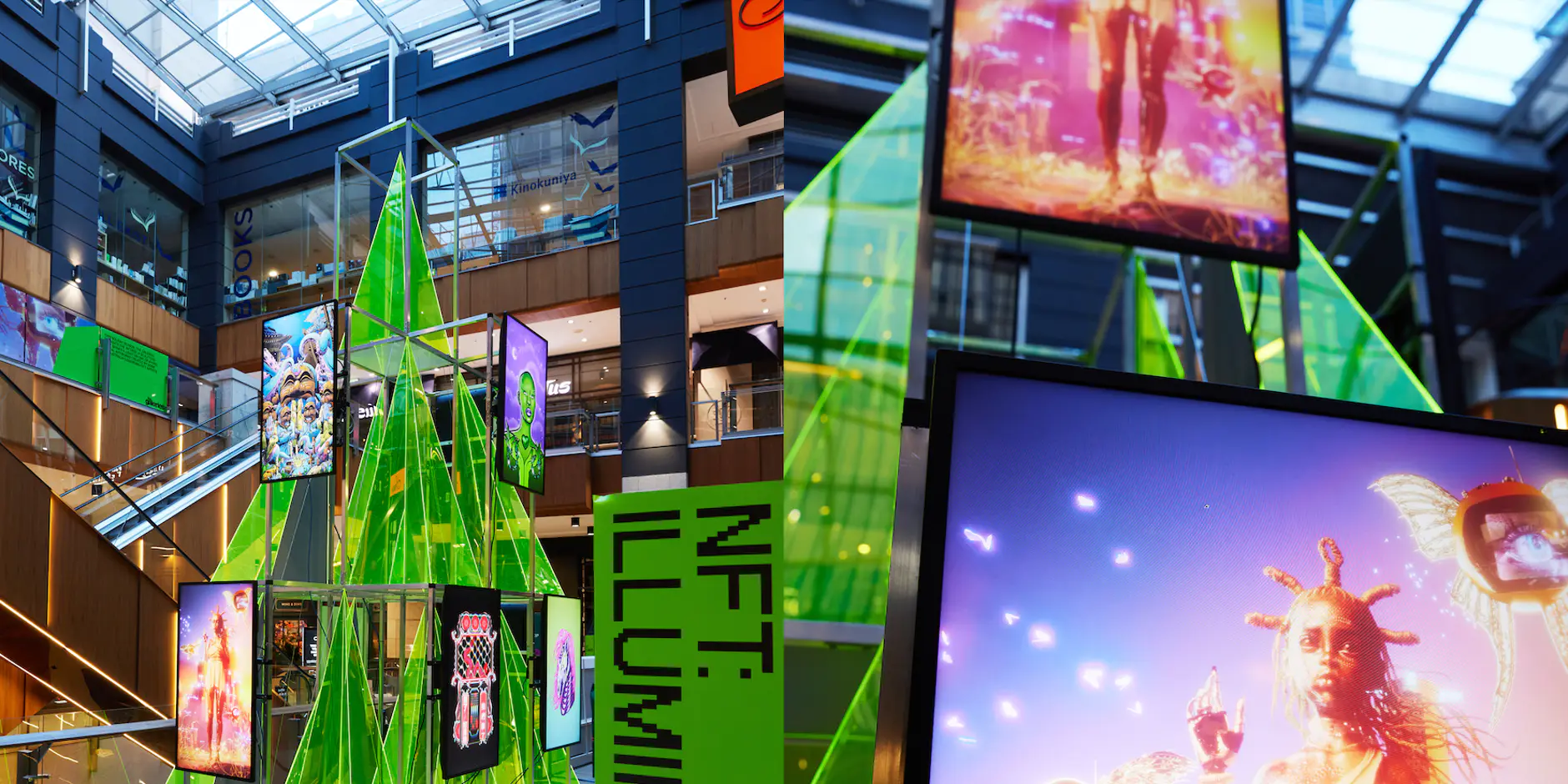 nft中国:tbwa在澳大利亚商场的圣诞树上悬挂nft艺术品