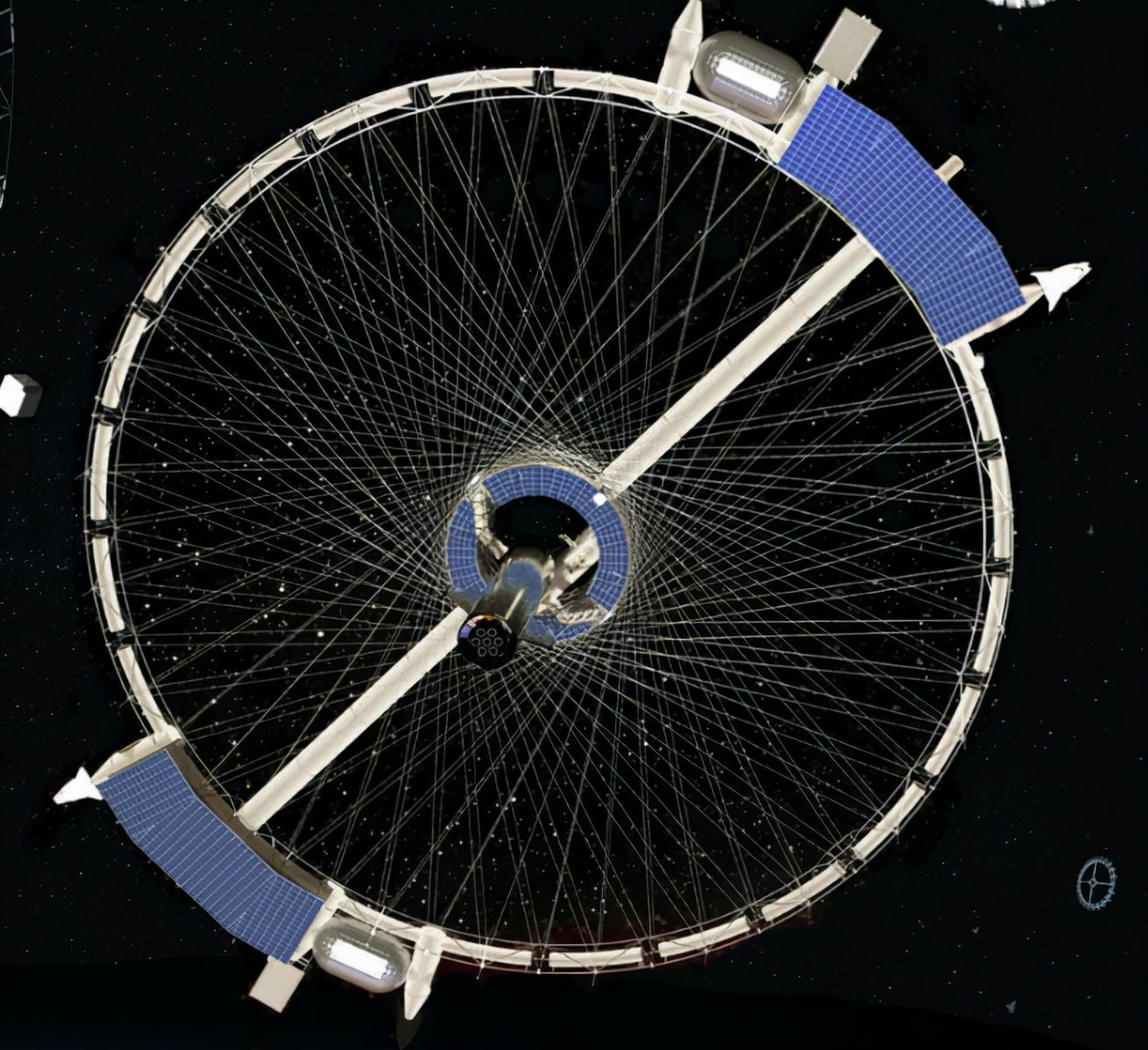 空间站"(voyager station),他们的设计更大胆一些,是一个环形的太空