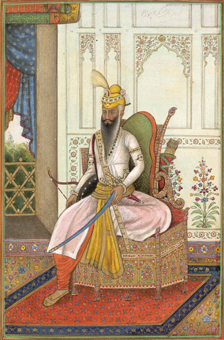 特·辛格王公(maharaja ranjit singh,如上图所示)与驻印度英军指挥官
