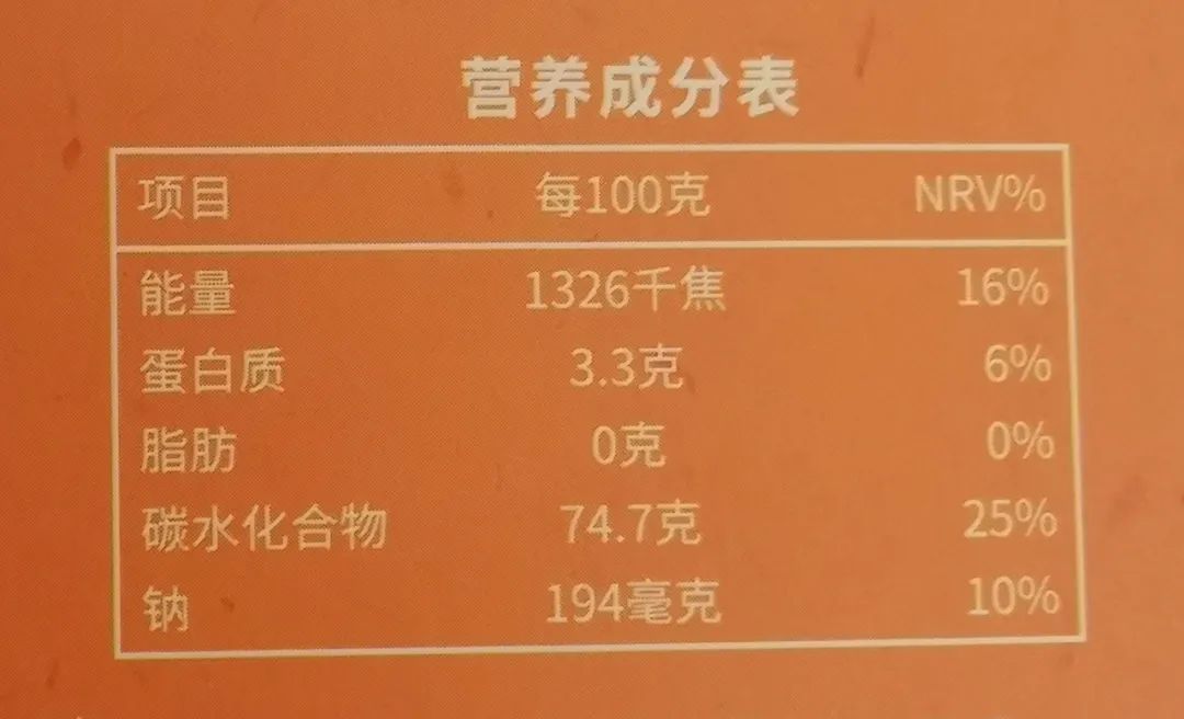 营养成分表中还有一栏"营养素参考值(nrv,就能派上用场了.