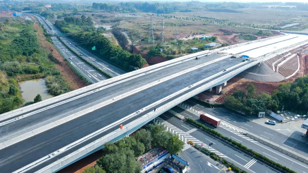 联通两片区!金堂这座跨线桥,下月将形成通车能力