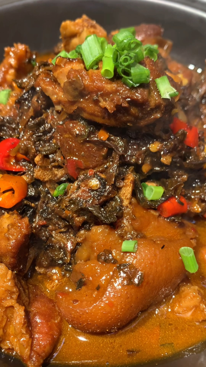 梅干菜焖猪蹄,好吃的下饭菜