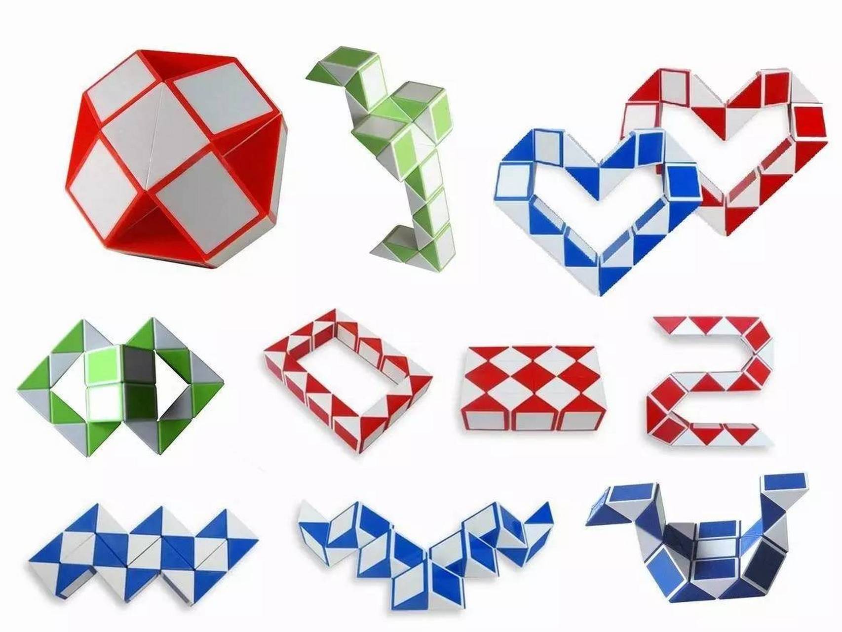 24段魔尺拼陀螺是一种结合魔方和陀螺的创新玩具,通过旋转和移动模块