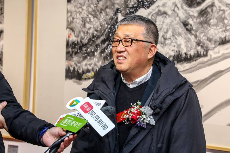 攀越——陈其和冰雪写意泼墨画展在北京举行