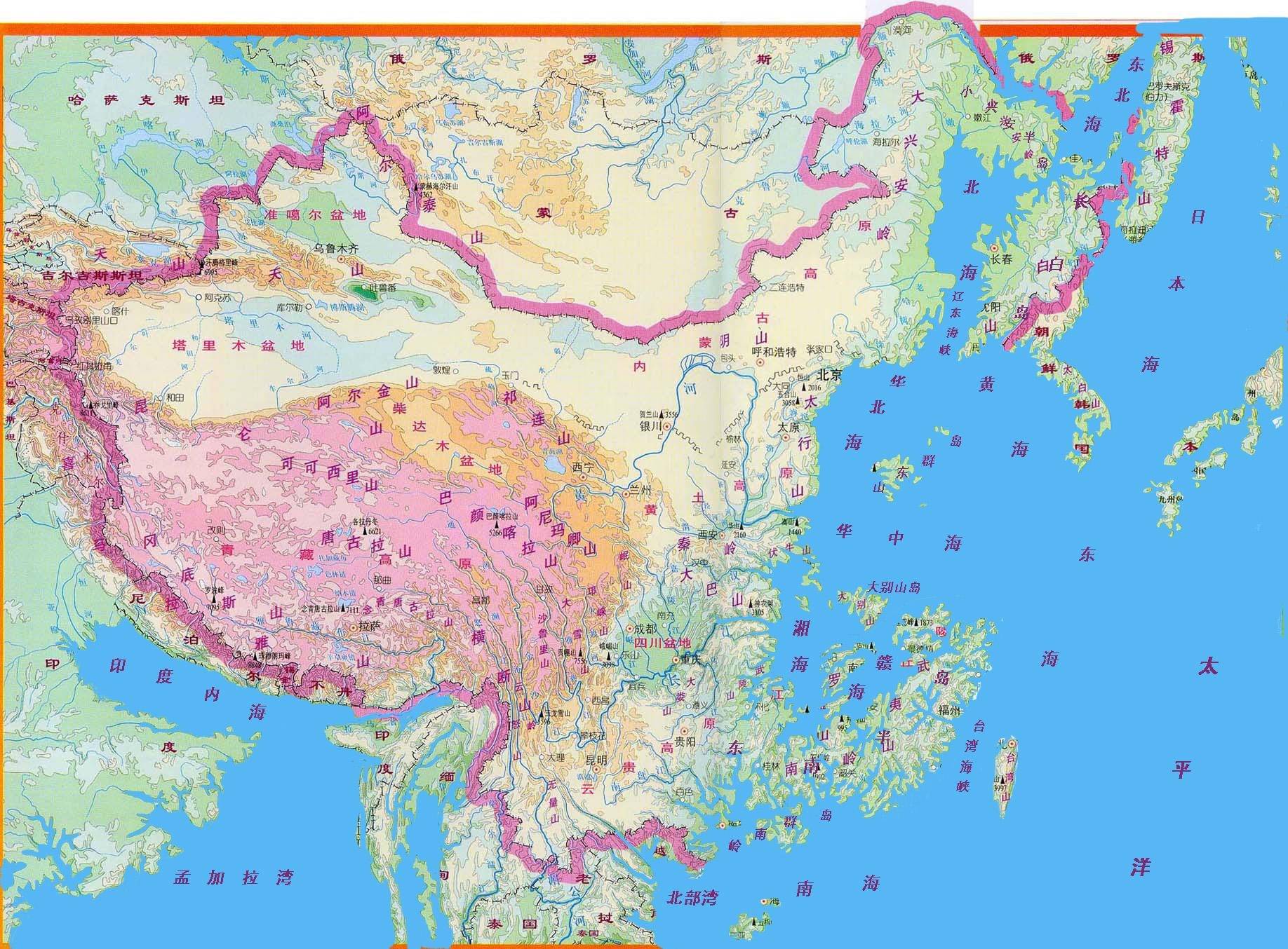 海平面下降50米的地图图片